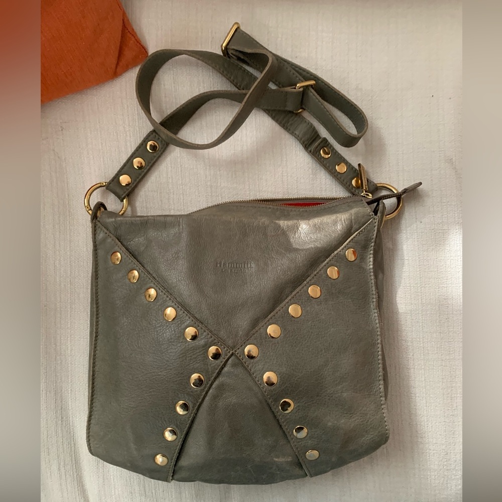 Hammit Handbag Green with Gold Hardware